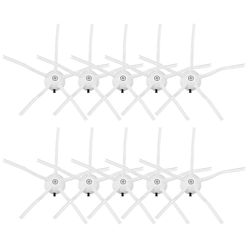 BRADOO- Pack of 10 Side Brush Compatible for Xiaomi Roborock S7 / T7 / T7 Plus Vacuum Cleaner Accessories