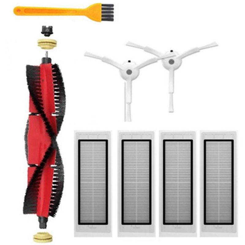 Xiaomi রবারক s50 s51 s55 s6 s60 এর আনুষাঙ্গিক ভ্যাকুয়াম ক্লিনার পার্টস ধোয়ার জন্য হেপা ফিল্টার প্রধান ব্রাশ সাইড ব্রাশ