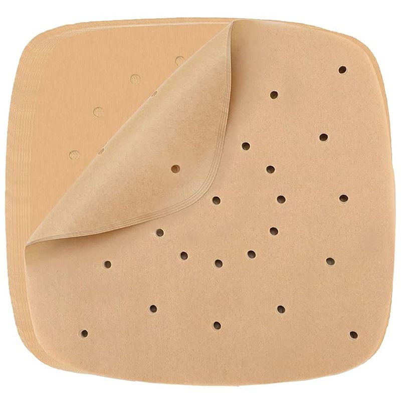 Air Fryer Parchment Paper,Unbleached Square Air Fryer Liners Perforated Parchmen,Bamboo Steamer Paper for Air Fryer
