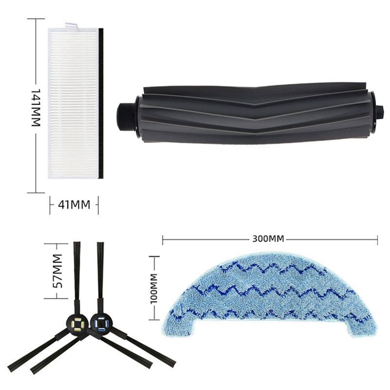 Side Brush Rubber Main Brush Hepa Filter Dust Filter for Ilife A7 A9S