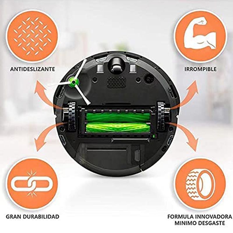 Replacement Front Wheel and Tires for iRobot Roomba 500 600 700 800 900 Series 860 870 675 880 960 980 Anti-Slip Parts