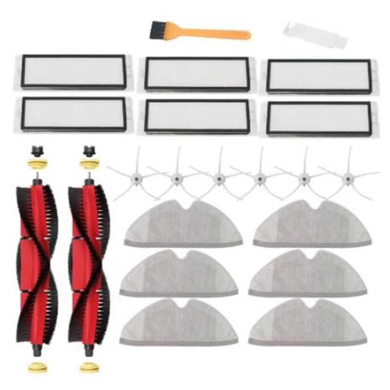 Main Brush Side Brush Filter for XiaoRoborock S5 Max S50 S51 S55 S6 S60 Vacuum Replacement Accessories-As shown