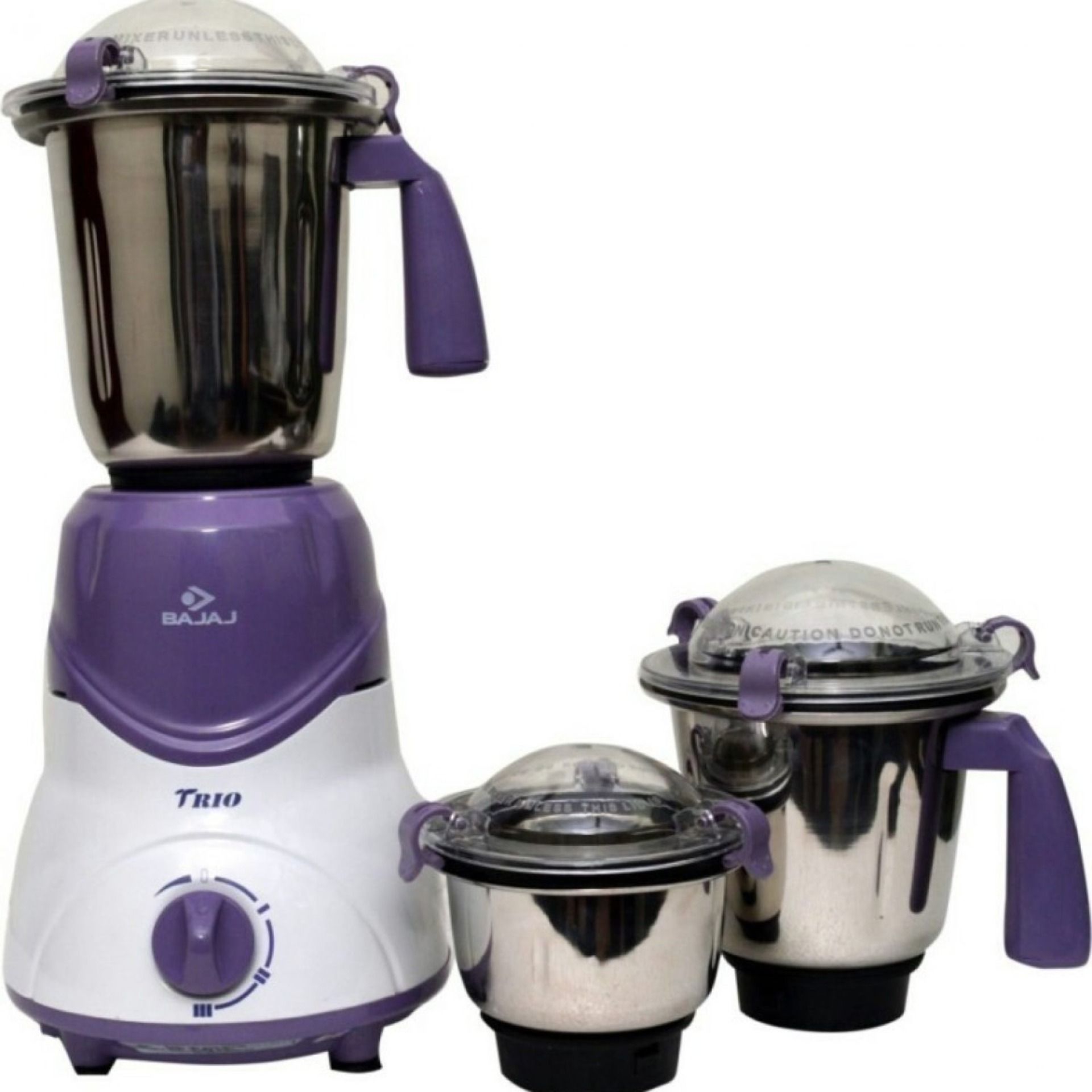 Bajaj Trio LV 600 W Mixer Grinder - White and Lavender
