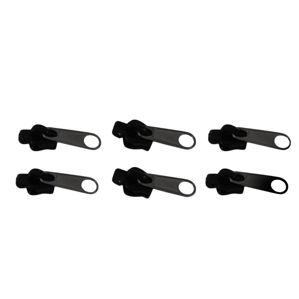 6Pcs/Pack Zipper Head Set Universal Repair Kit Slider Replacement Replace Silver