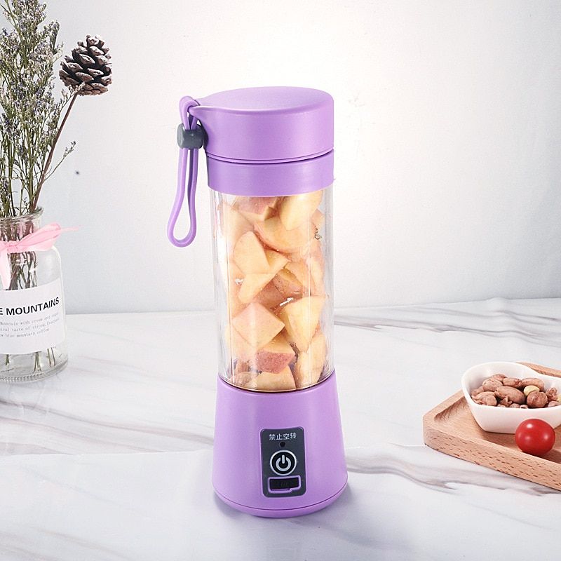 Portable Blender Mini Shakes Juicer Cup USB 380ML Travel Electric Fruit Juice Mixer Juicing Mixing Crush Ice Mini Juicer