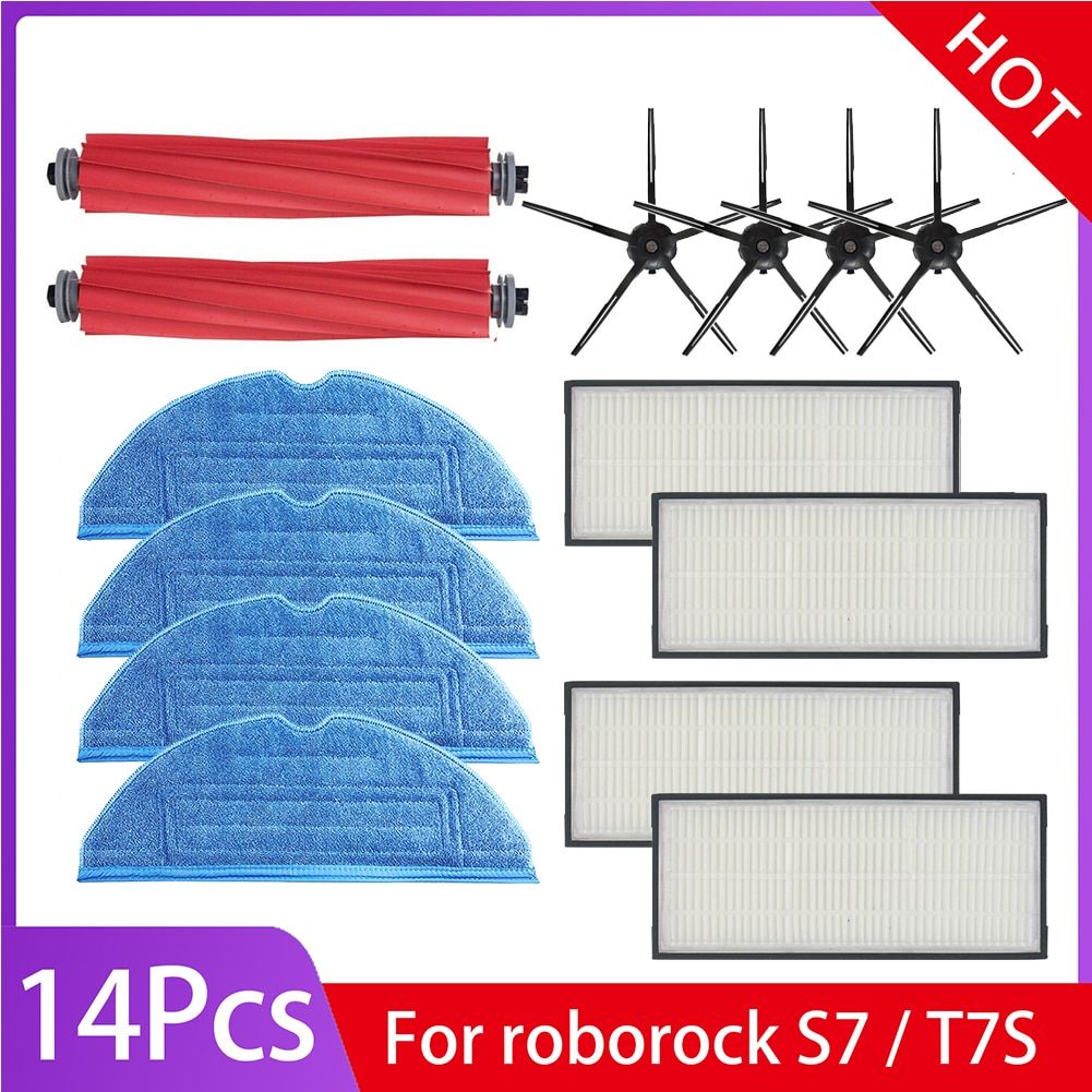Accessories Main Side Brush Mops Cloths Water Tank Dustbin HEPA Filters Charge Docking For Roborock S7 s7max s7maxv S70  Cleaner-Set 01