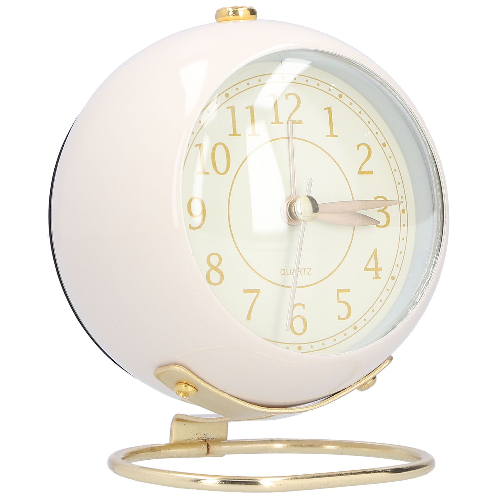 Night Light Alarm Clock Metal Baking Paint Glossy Texture Durable ABS for Study Office