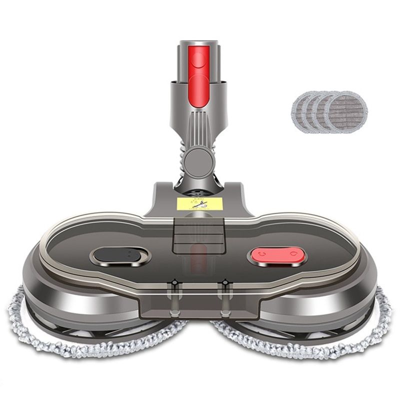 Electric Mop Head Attachment for Dyson Vacuum Cleaner V7 V8 V10 V11 Including Water Tank-Gray Black