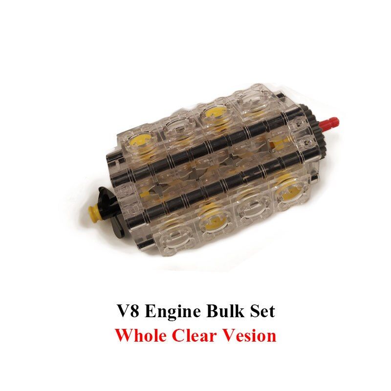 1Set V8 Engine Cylinder Power engine Cylinder model Building Bricks Components Toy Compatible with logoes Technic Parts Toys