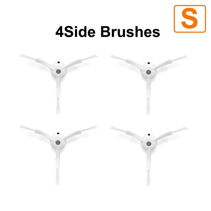 Hepa Filter Mop Cloth Main Brush for Xiao1s Mijia Roborock S50  S5 Max S6 MaxV S6 Pure Accessories Robot Vacuum Cleaner Parts-4 Side Brushes