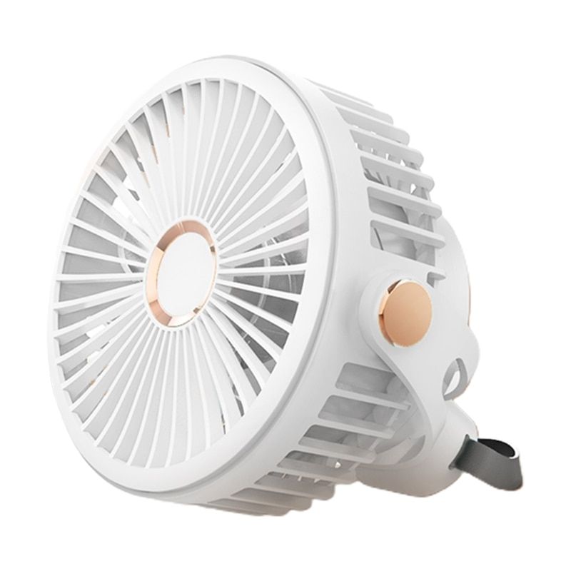 5000/10000mAh USB Rechargeable 360 Rotation 4 Gears Ceiling Fan Table Desk Fan Hanging Fan for Camping Tent Outdoor Bed Home