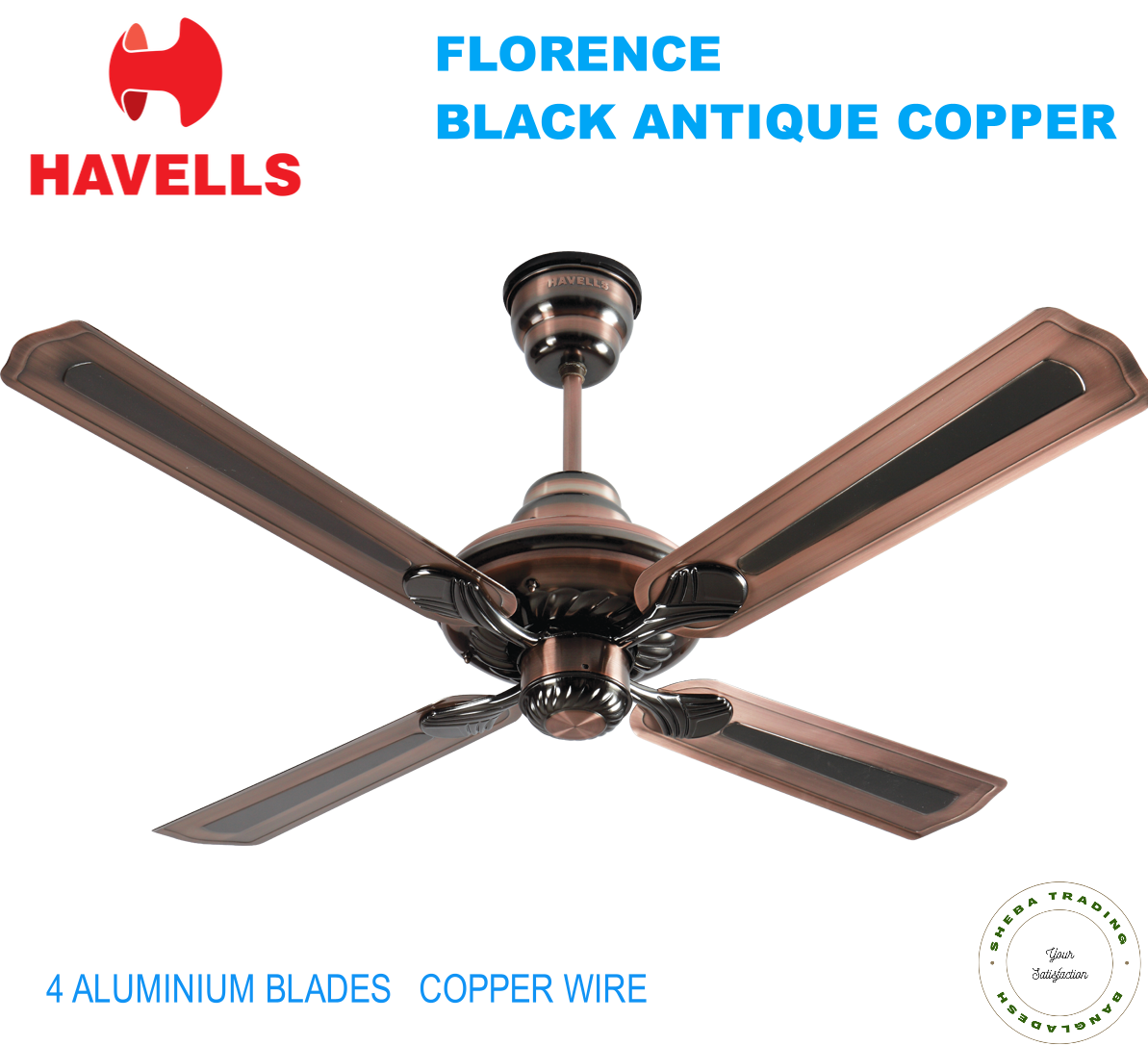 Havells Florence 1200MM / 48" 4 Blades Ceiling Fan