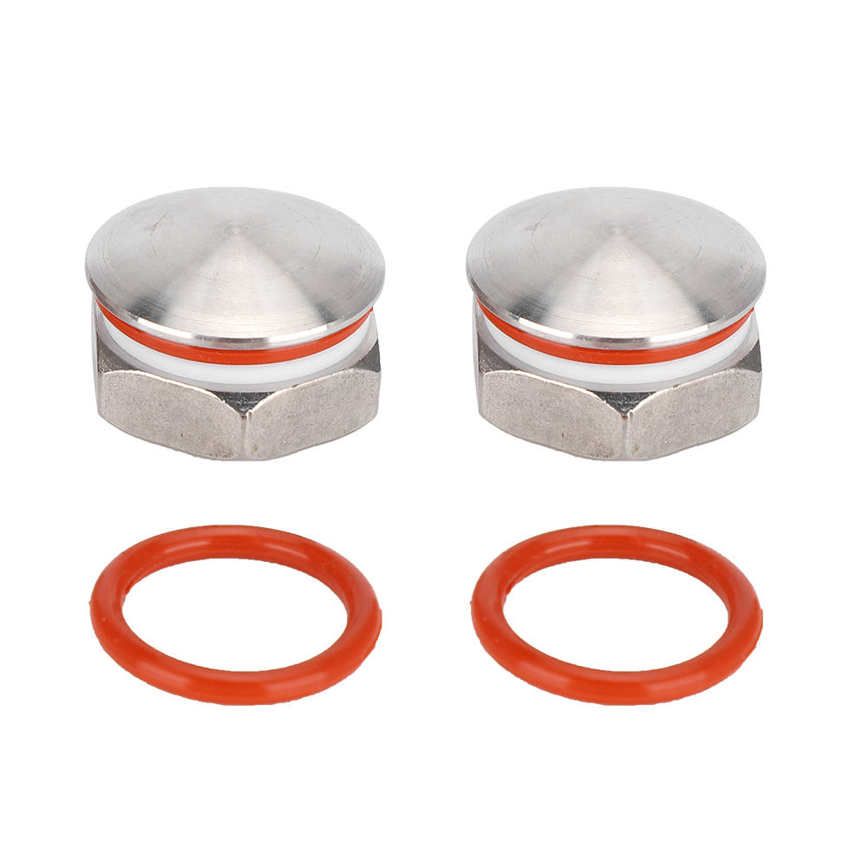 2pcs G1/2in Kettle Plug Stainless Steel Homebrew Barrel Fitting for 20.8mm Hole