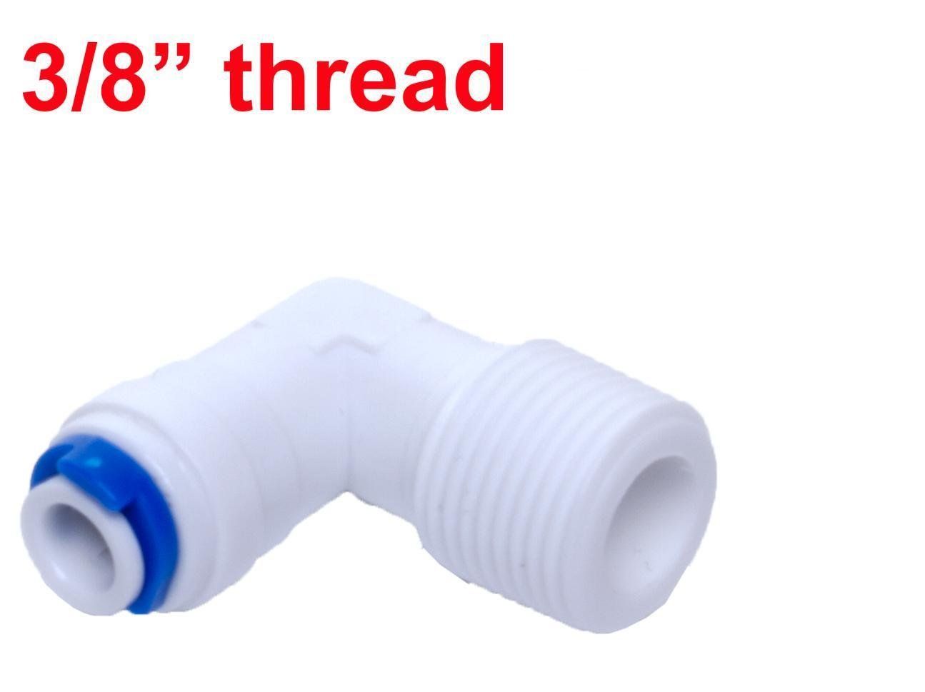 Ro Pump 1/4 "(6mm) Male Elbow Connector for Ro Water Filter Purifier 3/8" (6mm) Tube (Standard Size, White) -2 Piece Price