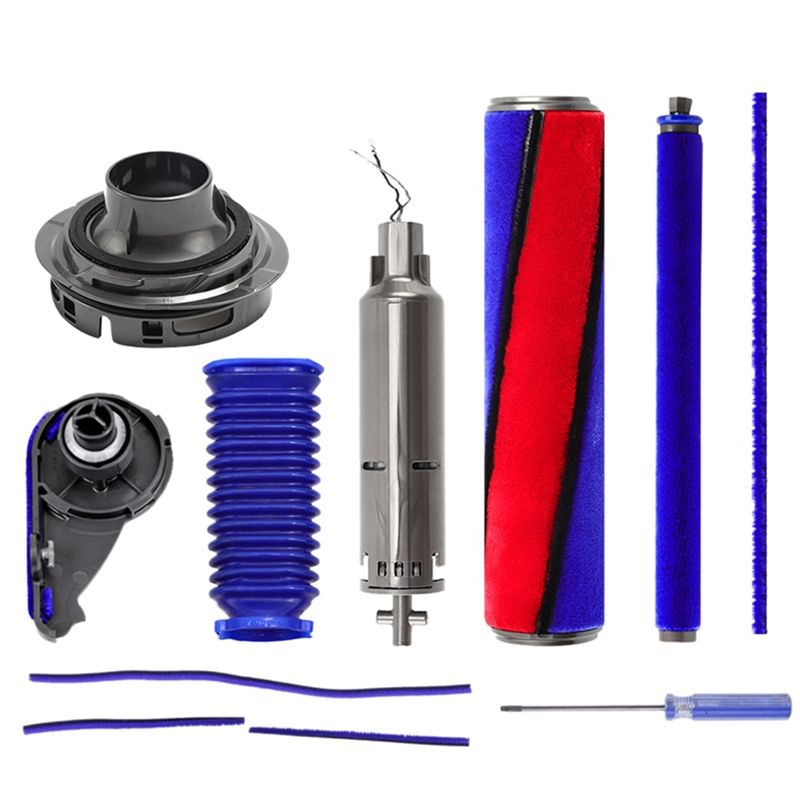 BRADOO- Vacuum Cleaner Accessories for Dyson V7 V8 Vacuum Cleaner Plush Strips Blue Hose Motor Back Cover Accessories Kit