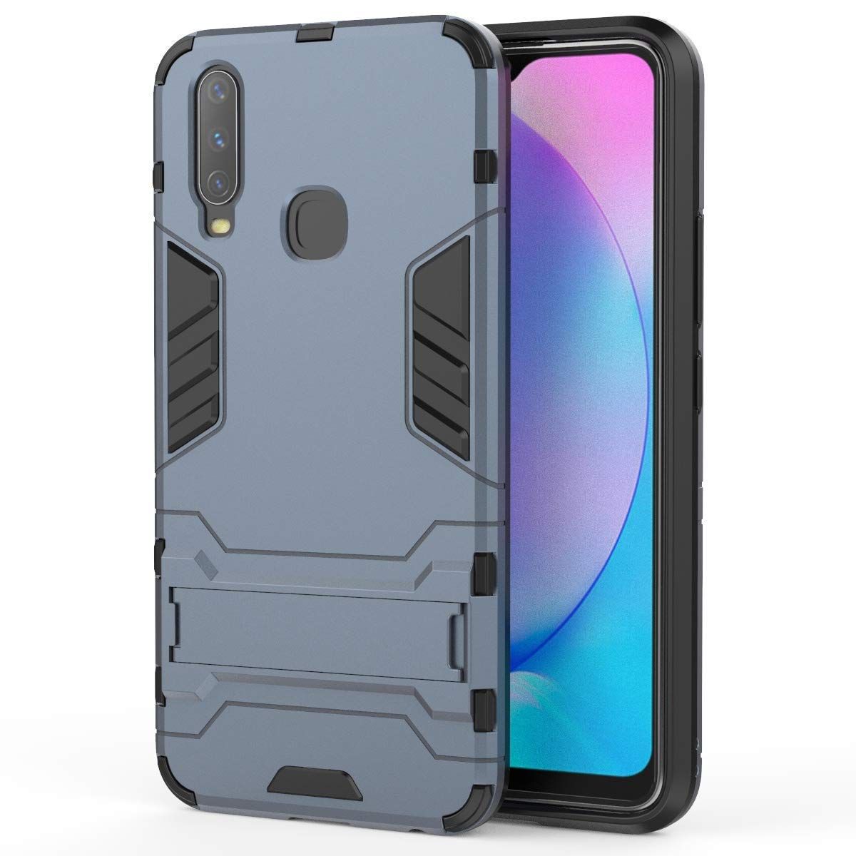 Cocklet D3 Kickstand Designed for Vivo Z1 Pro Back CoverVivo Z1 Pro CoverVivo Z1 Pro caseVivo Z1 Pro Armor Case CoverBack Cover Vivo Z1 Pro (Armor Blue)