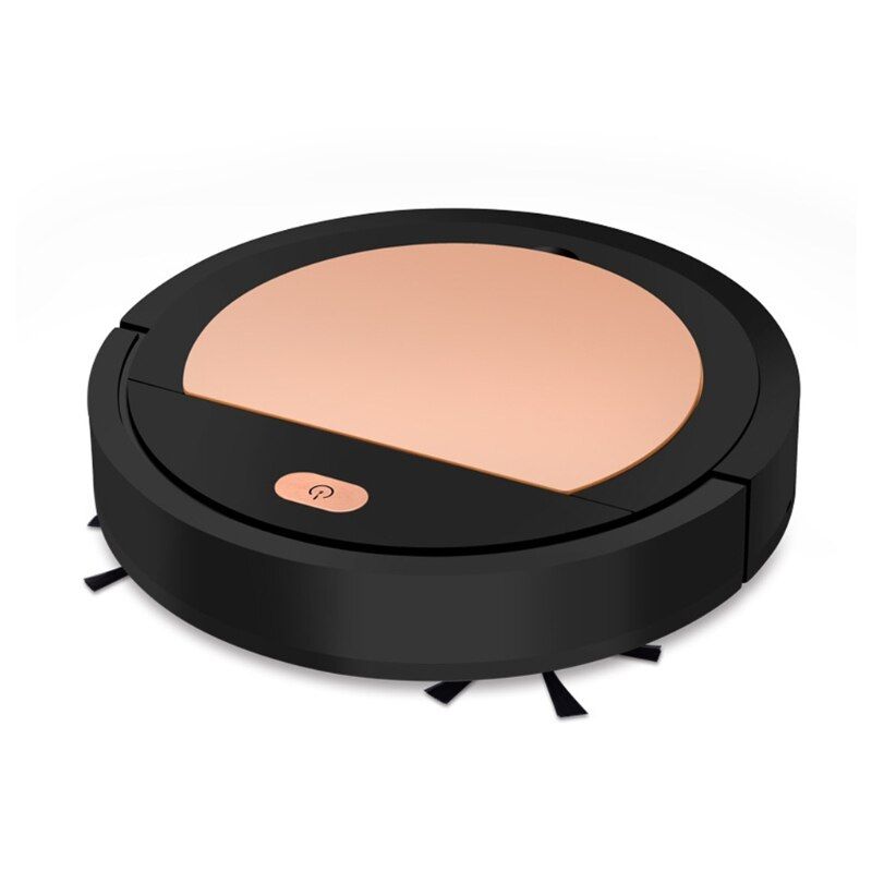 Robot Vacuum Cleaner, Strong Suction Automatic Bot SDetects Stairs Pet Hair Allergies Friendly Robotic Home Wireless 110V CE-black