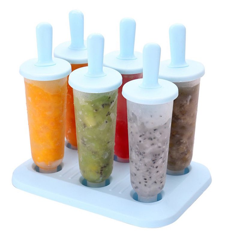 1Set 6 Cells Round Shape DIY Ice Cream Maker Ice Cream Molds Dessert Mould