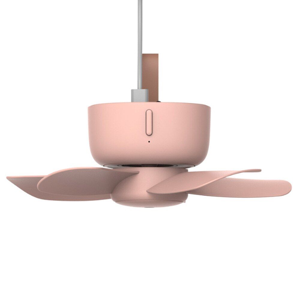 5V Remote Control Timing USB Ceiling Fan Air Cooler 4 Speed Fan for Bed Camping