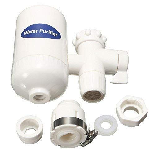 SWS Water Purifier Ceramic On Tap Faucet Water Filter System-White