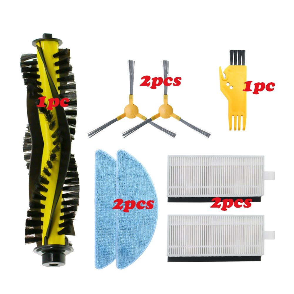 For Neatsvor X500/600 Pro Tesvor X500 Pro T8 M1 Robotic Vacuum Cleaner Accessories Replacement Hepa Filter Mop Cloth Main Brush-set 1