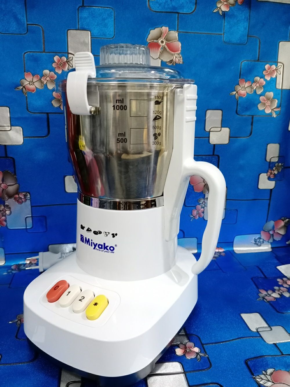 Miyako Spice, Meat, & Coffee Grinder 850 Watt, 400 Gram Capacity Stainless Steel Single Jar,  MC-07