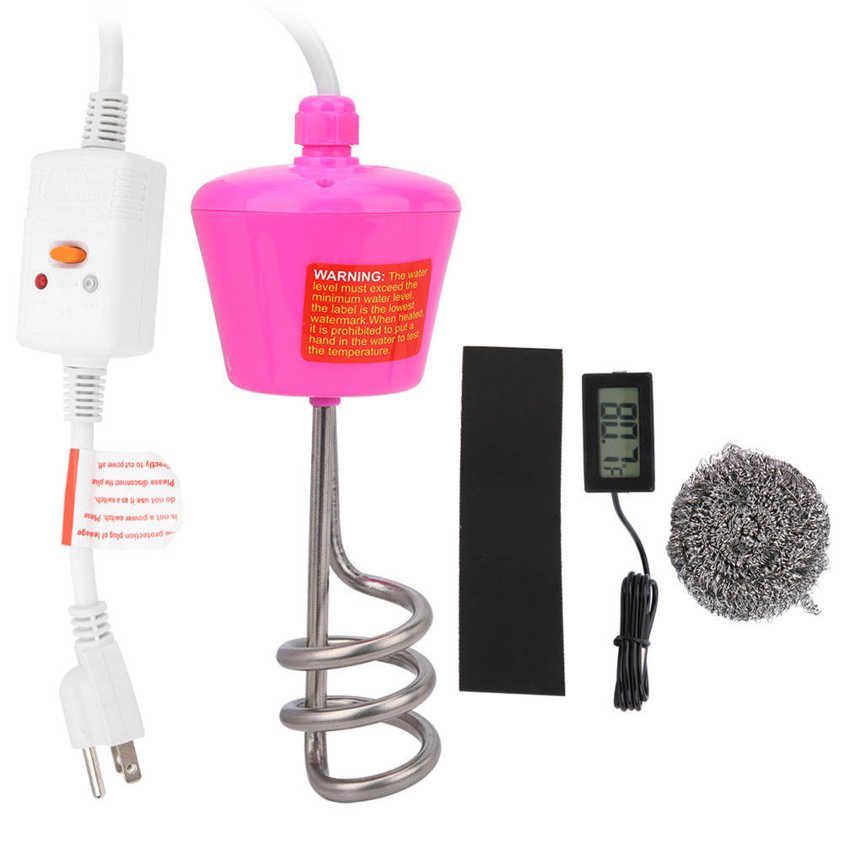 Immersion Water Heater Electric Floating Boiler with Digital Thermometer US Plug 110‑120V