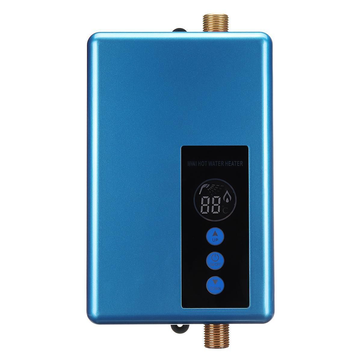 6.5KW 220V 240V 5.5KW 3 Power Levels Instant Electric Hot Tankless Water Heater + Shower Head for Bathroom Kitchen