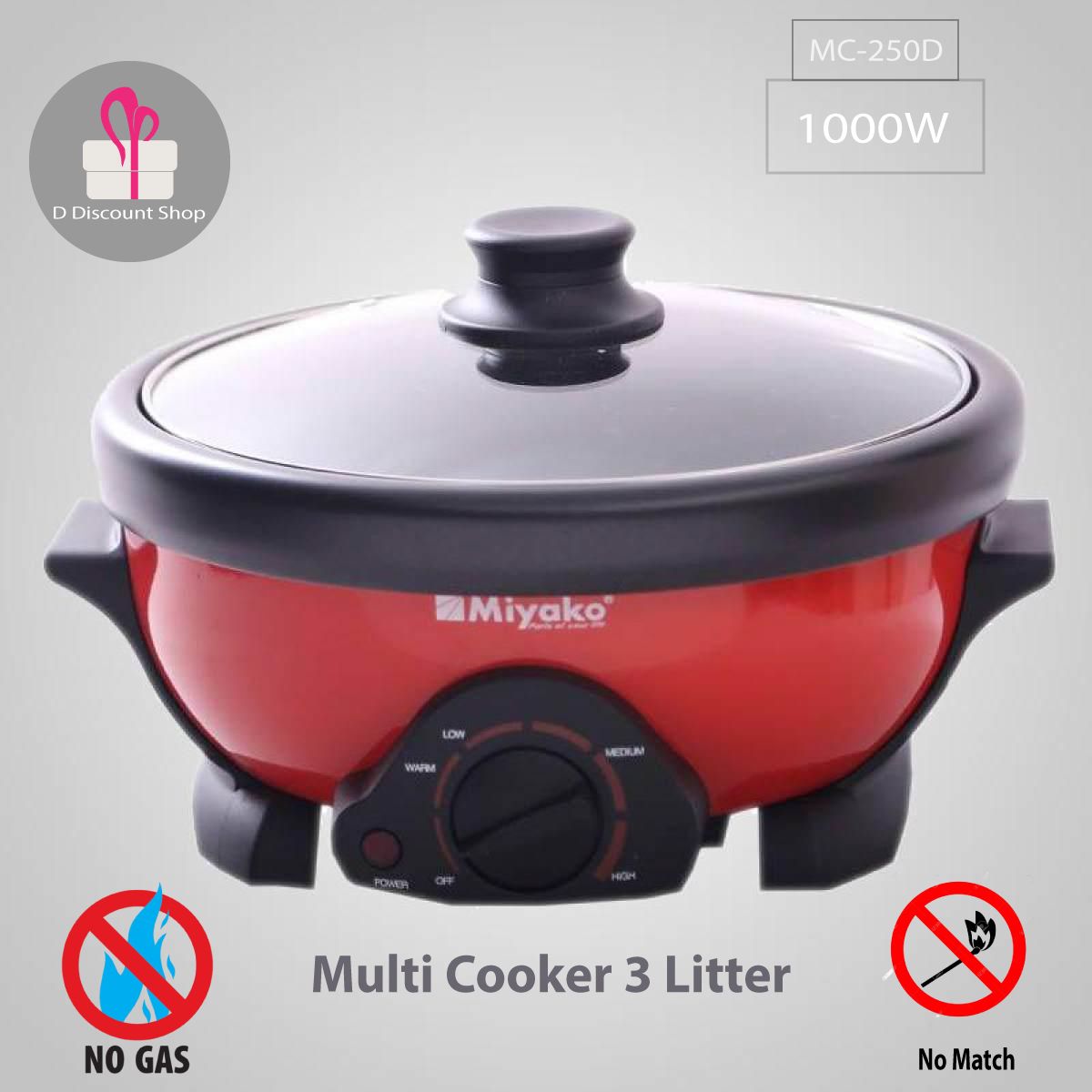 Miyako Multi Cooker Removable nonstick pan