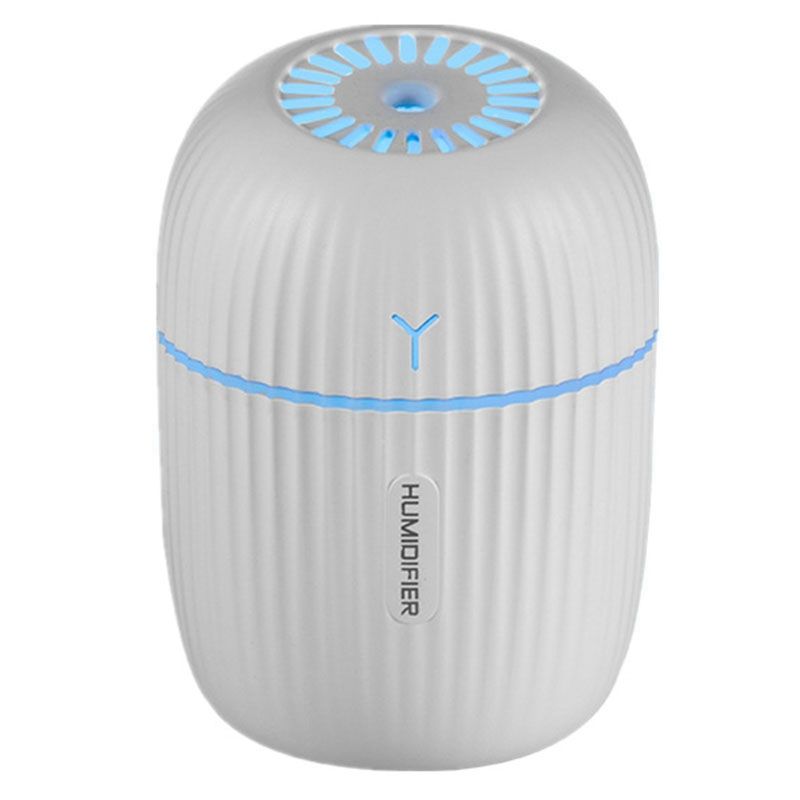 200ML Mini Air Humidifier Aroma Essential fluid Diffuser for Home Car USB with LED Night Lamp Bass Humidification,White