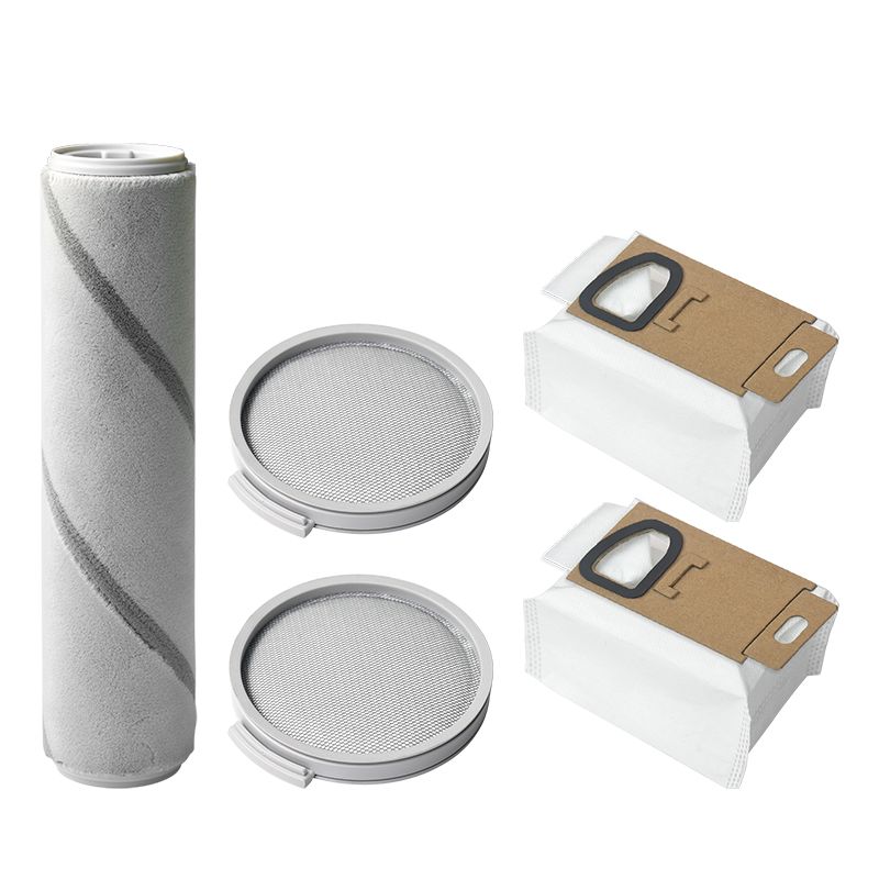 BRADOO- 5Pcs Dust Bag Roller Brush Filter for Mijia SCWXCQ01RR H6 Handheld Vacuum Cleaner Accessories Replacement Brush Filter