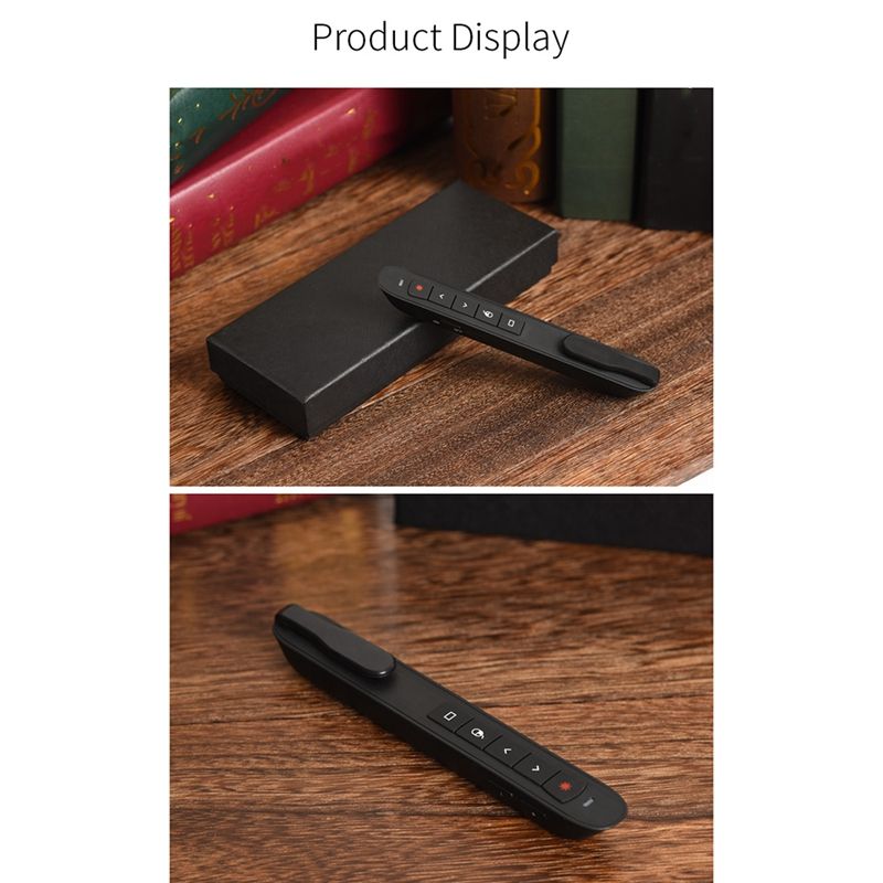 Rechargable 2.4G Wireless presentation Pointer with Air Mouse, PowerPoint Presenter Remote Control PPT Clicker Pen
