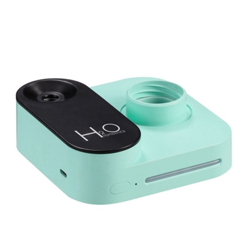 Portable Humidifier Rechargeable Aromatherapy Humidificador USB Aroma Air Diffuser with Night Lamp, Green