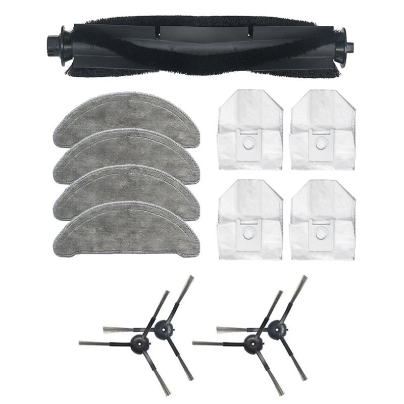 for Xiaomi RoidMi EVE Plus Sweeper Parts Side Brush Kit Main Brush Dust Bag Mop Rag Vacuum Cleaner Accessories