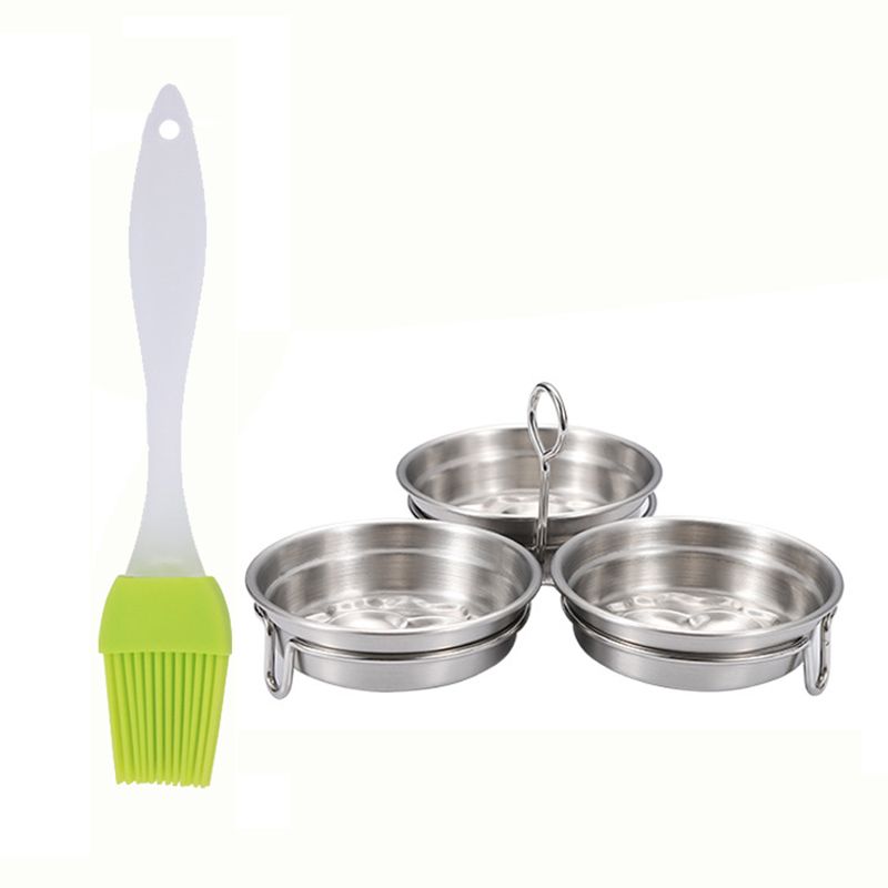 Cute Egg Poacher Stainless Steel Egg Boiler for Kids Non-Stick Egg Mold Maker Kitchen Baking Tools