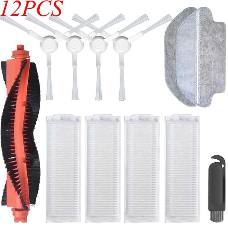 For jia Mop Pro STYTJ02YM VIOSE V2 PRO V3 Robot Vacuum Cleaner Main/Side Brush Hepa Filter home appliance Parts-12PCS