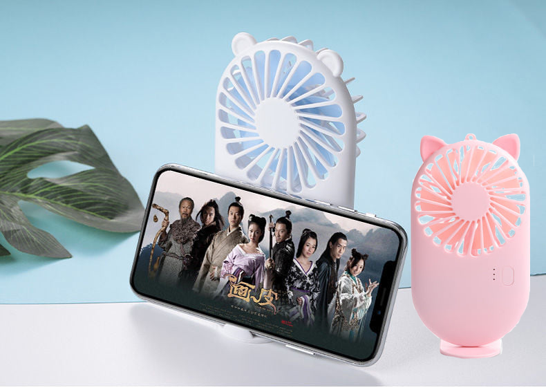 MINI Cute Fan Rechargeable USB 600 mAh  & With-Out Battery none Rechargeable (DC) Mini Portable Pocket Fan Cool Air Hand Held Travel Cooling DC Mini Air Cooler Mini Fans USB Charging Outdoors