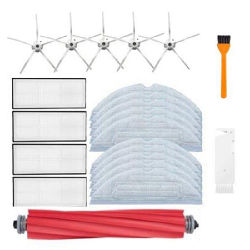 Main Brush Side Brush Hepa Filter Mop Cloth for XiaoRoborock T7S T7Plus S7 Vacuum Cleaner Spare Parts-As shown