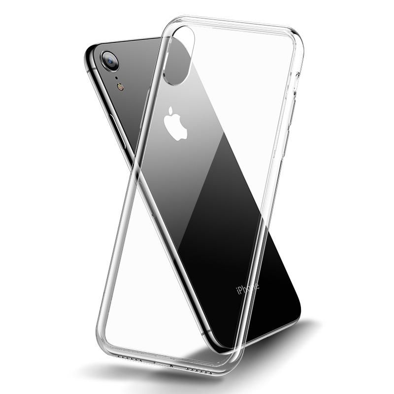CAFELE TUP+Tempered glass Appliances Back Cover case for XR/ XS max soft TPU Case Ultra thin for X 7 8 Plus Hard Cover coque - Full transparency for  7 / 8