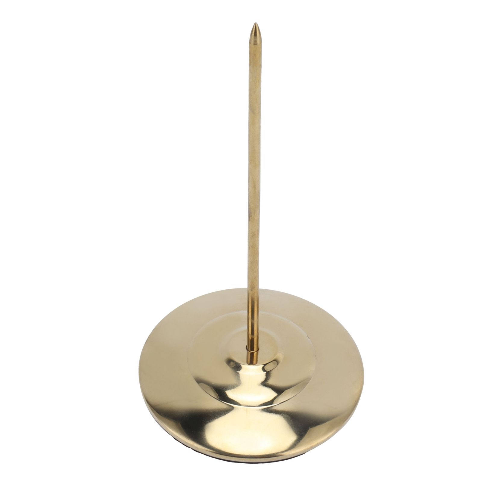 Himeng La Receipt Bill Holder Thickened Stainless Steel Round Bottom Non‑slip Ticket Spike for Restaurants Bars Kitchens