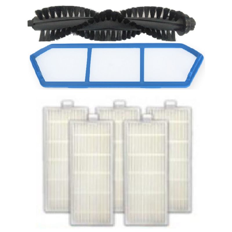 Main Brush HEPA Filter Primary Filter Replacement for Ilife A4 A4S Robot Vacuum Cleaner Parts Brush