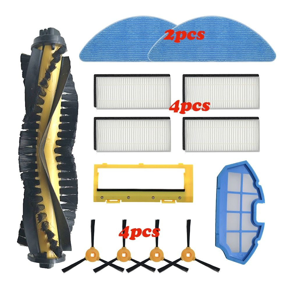 Hepa Filter Side Brush for CONGA EXCELLENCE 990 for Ecovacs Deebot N79S N79 Eufy RoboV11 11C Brush cover  Primary Filter-13pcs