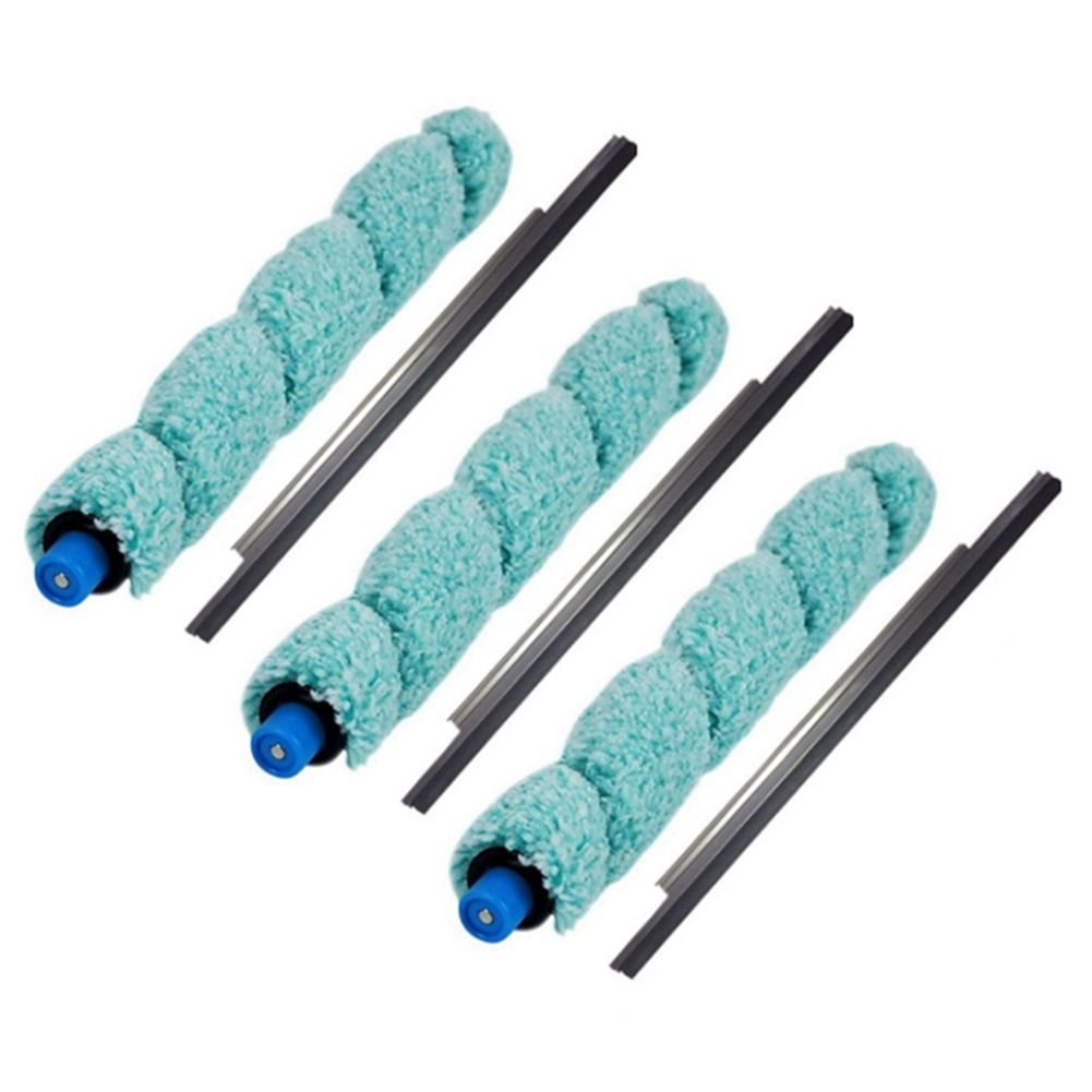 Floor Washing Robotic Cleaner Main Brush & Scraper Replacement Parts for Ilife W400 Floor Washing Robot Accessories