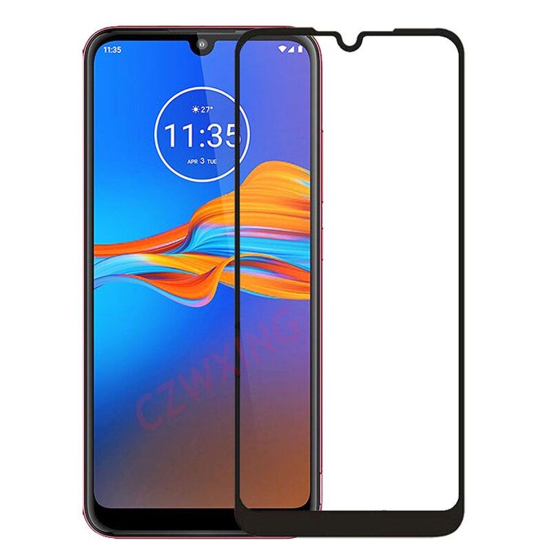 Full Cover Full Glue Tempered Glass For Motorola Moto E6 Plus Screen Protector protective film For Motorola Moto E6S Glass