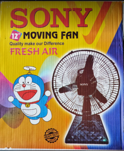 Sony 12" High Speed Moving Table Fan (Black)