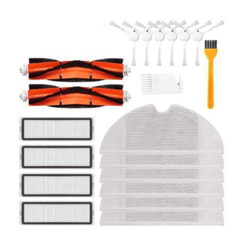 BRADOO-Hepa Filter Main Brush Mop Cloth Replacement Kits for Xiaomi 1C / STYTJ01ZHM Robot Vacuum Cleaner Accessories