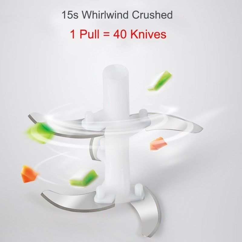 900ml Food Chopper Electric Meat Grinder Machine Kitchen Bowl Grinder Vegetables Chop Meat Fruit Nuts Herbs