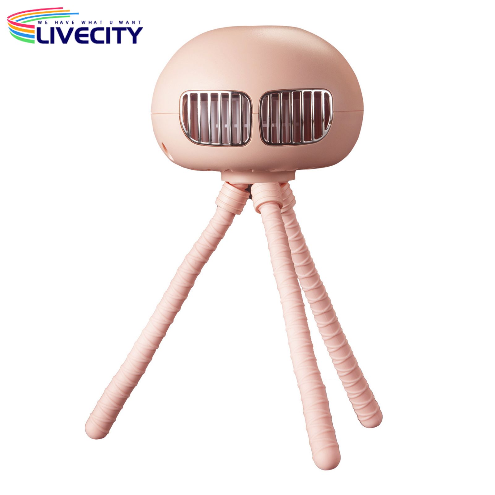 4000mAh Portable Fan Creative Multipurpose 3-speed Flexible Tripod Desk Fan for Crib