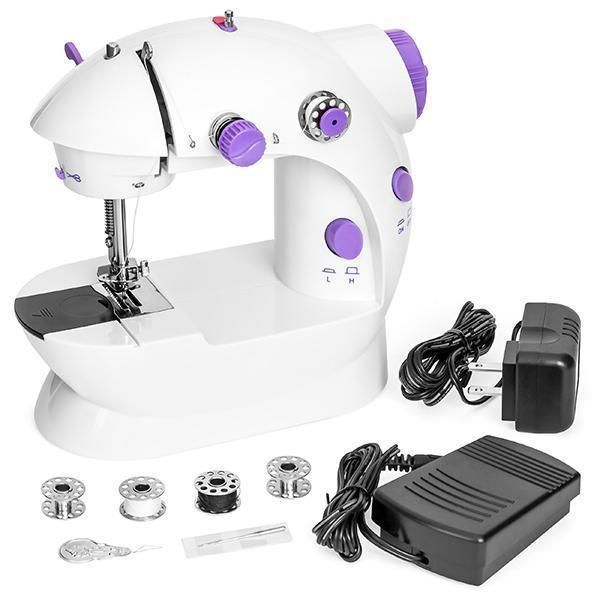 Dual Speed Portable Mini Electric Pedal Double Threads Rewind Swing Machine