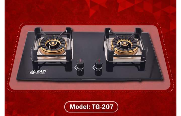 Gazi Gas Stove Tampered Glass Panel TG-207 NG